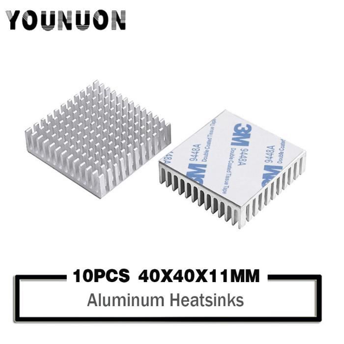Dissipateur Thermique à Encoche en Croix pour MOS GPU IC Puce Vert 38 x 38 x 6mm 2Pcs