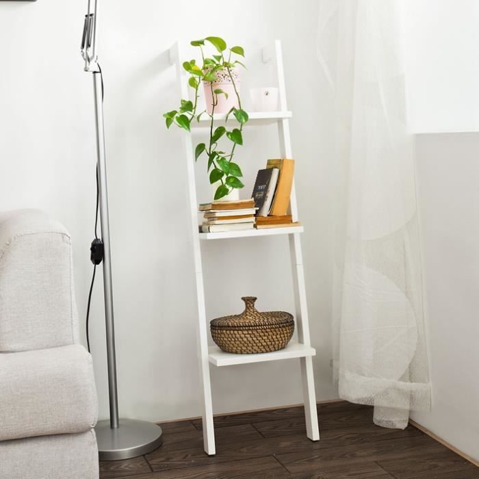 Sobuy Frg32 W Etagere Murale Style Echelle Pour Salon Salle De