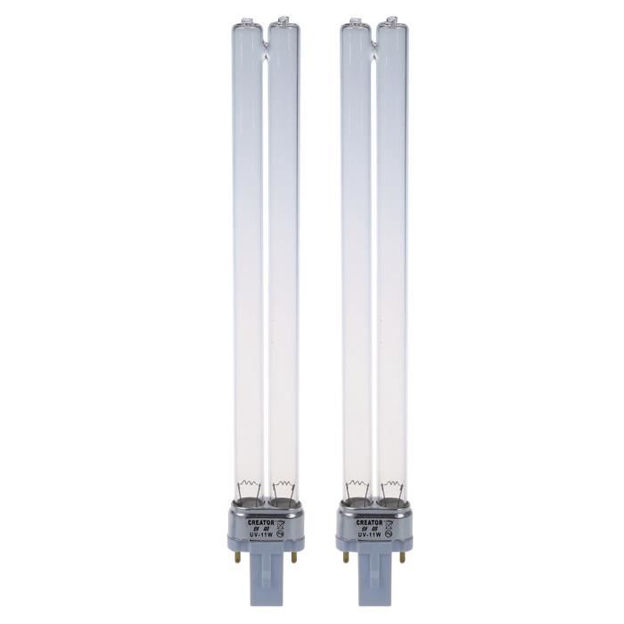 Lampe de stérilisation UV pour aquarium - SODIAL - 2pcs 11W - G23 base - Blanc