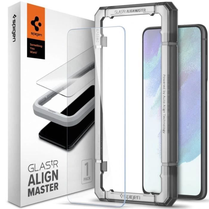 Protection décran - SPIGEN - AlignMaster Cover - Verre trempé 9H - Compatible Samsung Galaxy S21 FE - 2 pièces