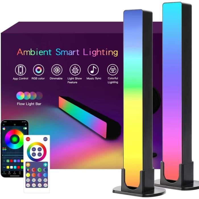 SNADER Smart LED Lampe Gaming, RGB Lampe jeu fonctionne LED