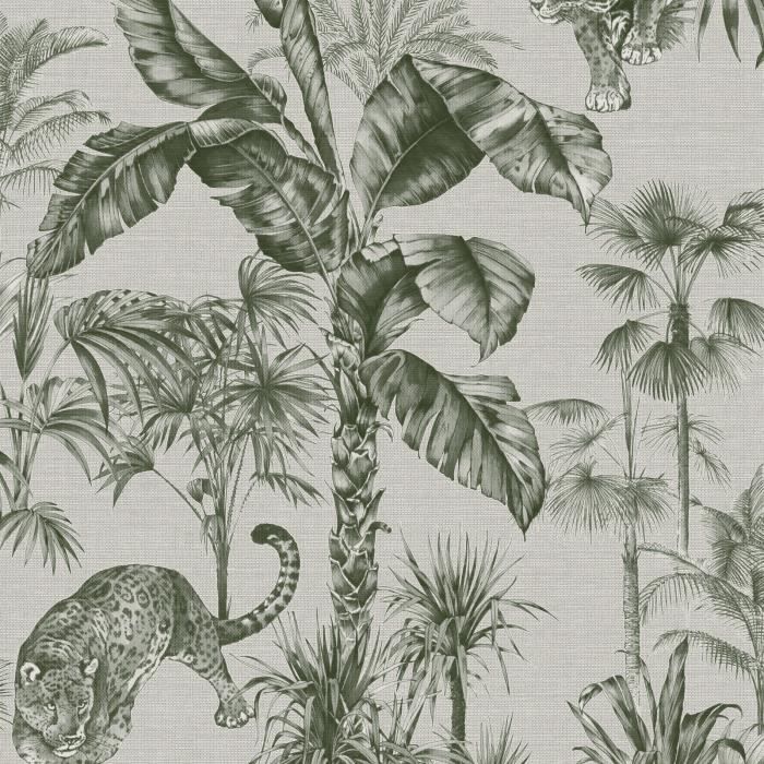 Papier peint intissé Zanzibar 1005 x 52cm Vert - Cdiscount Bricolage