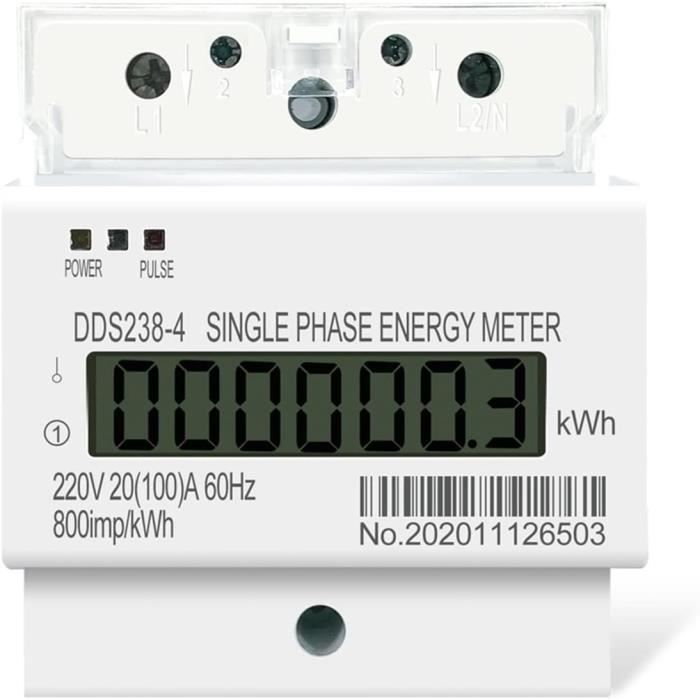 Compteur Electrique Intelligent Monophase BST – Rail DIN 220V – D522066
