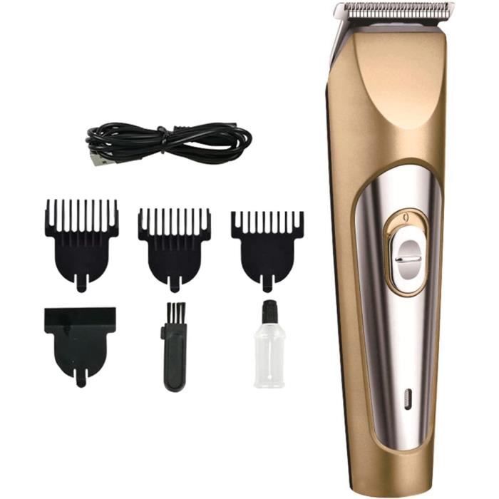 Tondeuse Barbe & Cheveux Professionnelle USB - 5 Têtes, Rechargeable, Idéale Pour Hommes