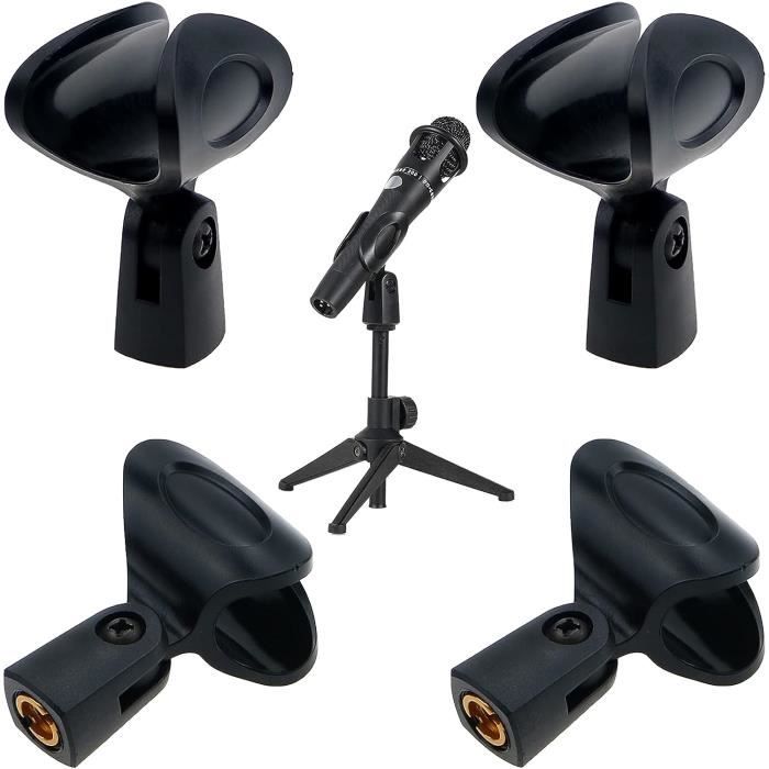 Lot De 4 Supports De Microphone Universels Avec Vis Mâle 1,5 Cm Vers