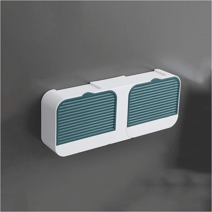 2 Porte-savons Muraux En Acier - Support Sans Perçage Avec Drainage | Anti-rouille, Pour Salle De Bain Et Cuisine Moderne