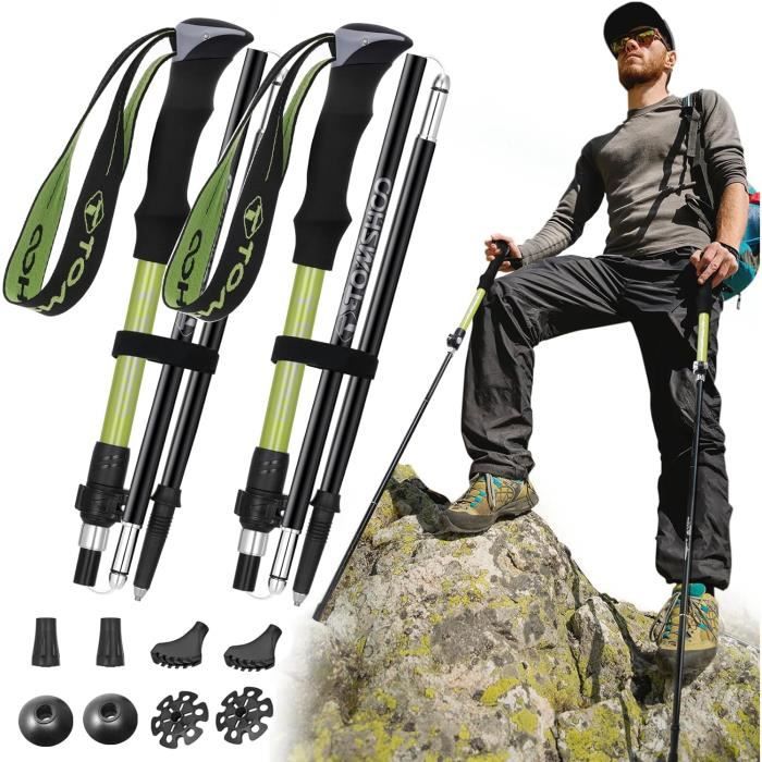 Bâton De Marche Télescopique Pliable + étui - Randonnée, Trekking, Nordique