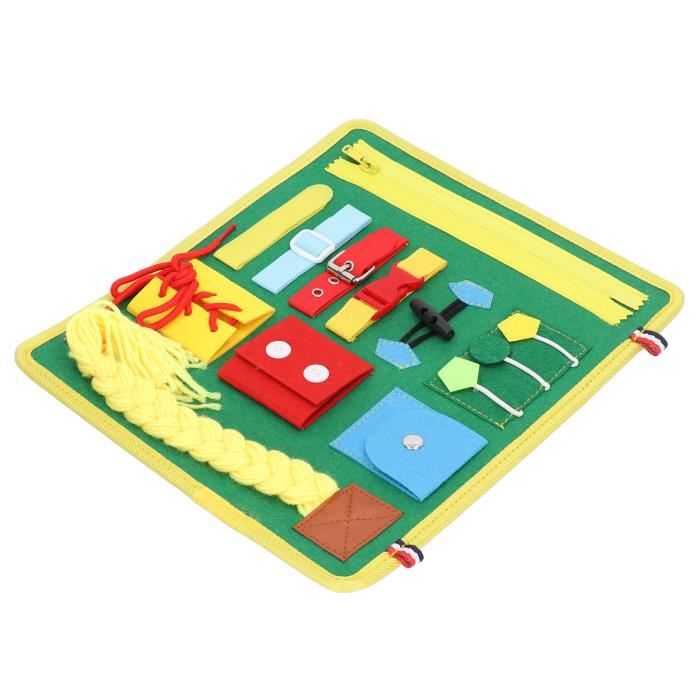 CNMTCCO Planche D'Activités Montessori 20 En 1 – Feutre Doux, Motricité Fine, Voyage – 1 à 4 Ans