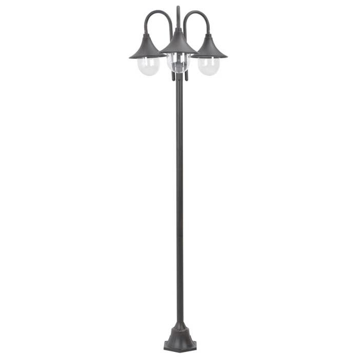 vidaXL Lampadaire de Jardin à 3 Lanternes