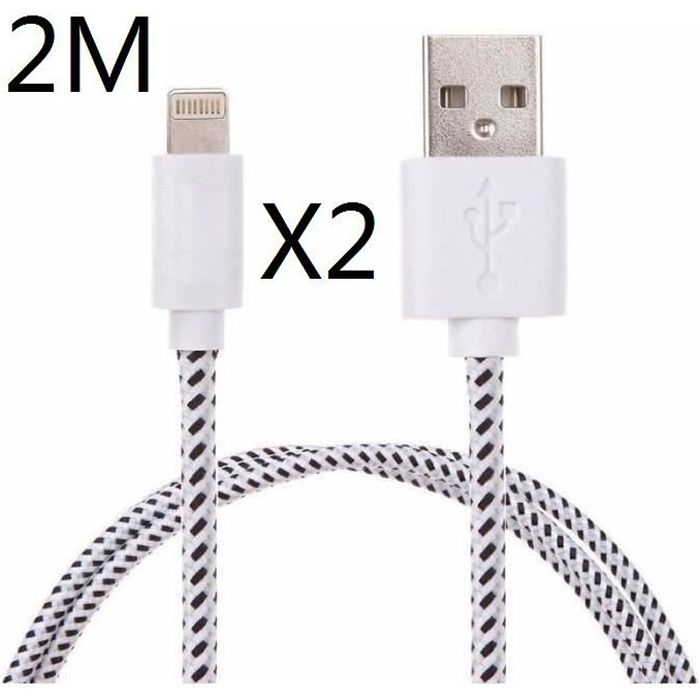 Câble De Charge Et Synchronisation USB Vers Lightning Blanc - Pour IPhone, IPod, IPad, Neuf Sous Blister