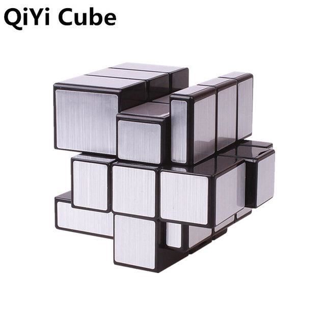 Rubiks Cube 3x3x3 Bukefuno QY Toys Miroir 3x3 - Cube Vitesse Miroir Argenté 3x3x3 - Puzzle Magique Forme Changeante