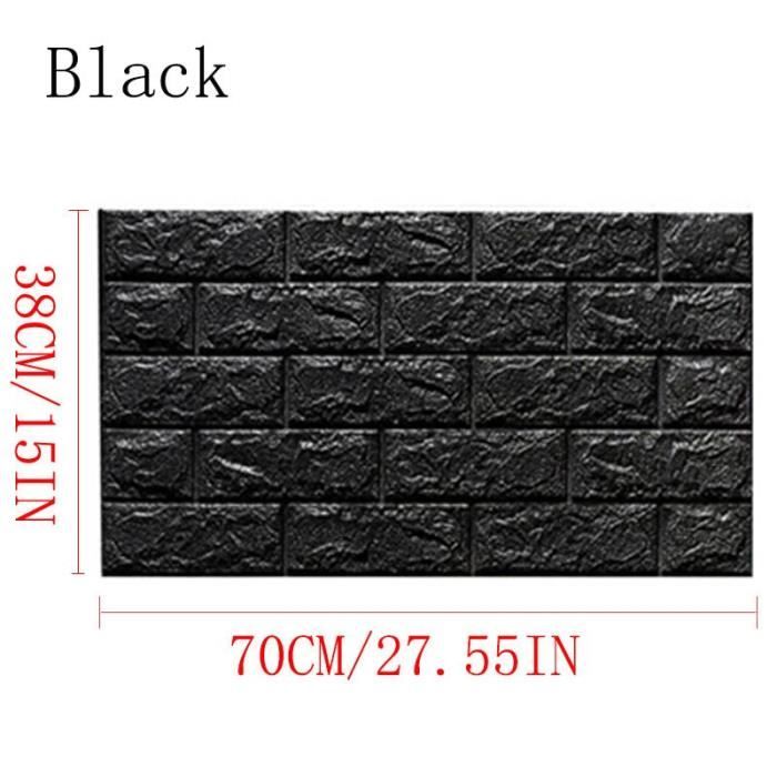 Autocollants Muraux 3D Effet Brique - Lot De 20 Panneaux En Mousse Blanche 69x77 Cm