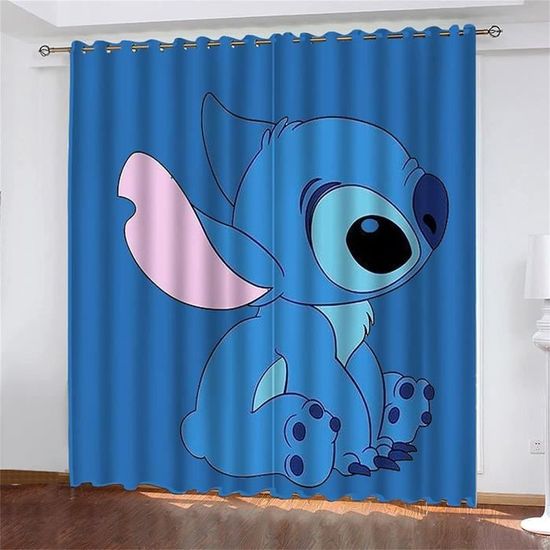 Lilo et Stitch Rideau occultant en tissu imperméable pour chambre  d'enfant,œillets en haut pour rideaux 80x160cm[97] - Cdiscount Maison