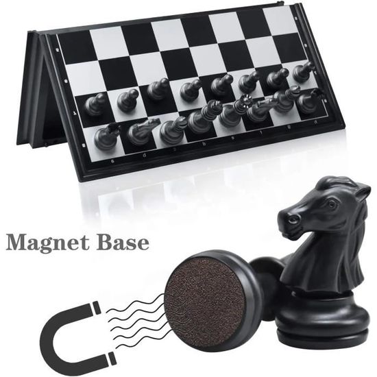 Mini jeu d'échecs magnétique set pliant échiquier magnétique en plastique jeu de plateau Mini jeu d'échecs magnétique set pliant échiquier magnétique en plastique jeu de plateau
