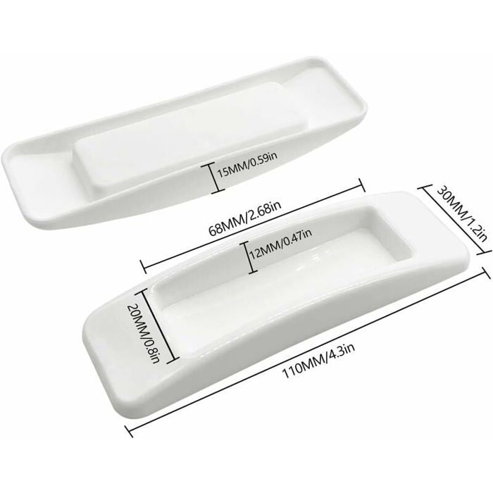 Mousqueton 4 Pièces Poignées Auto-adhésives – Sans Perçage, Pour Porte Coulissante Et Tiroirs, Fixation Par Vis Ou Adhésif