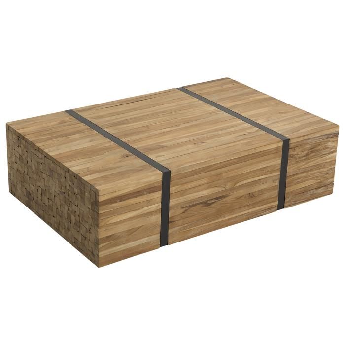 Table D'Appoint Pliable Devon En Teck Massif 50x50x51 Cm – Parfaite Pour Balcon, Terrasse Ou Jardin !
