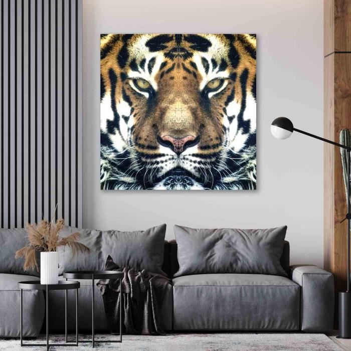 Tableau Toile Tigre Art Mural - Impression Sur Toile Non Tendue, Style Art Déco, Neuf