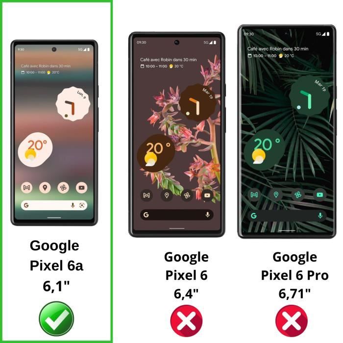 Coque Silicone Google Pixel 6a - Protection Souple Anti-chocs - Modèle Kwmobile