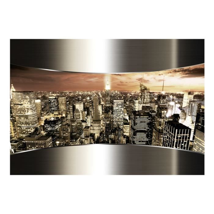 Papier Peint Panoramique New York City M392 – Autocollant Mural Vintage Signé Assaf Frank