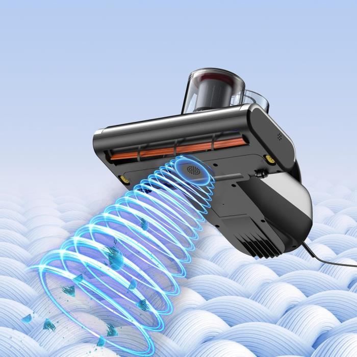 Liwankaqi Aspirateur Anti-Acariens 14 KPa Avec Lampe UV LED - Nettoyeur Matelas Avec Vibrations Haute Fréquence