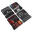 BORLAI® 186 pièces ensemble d'outils à main boîte de chariot pinces ménagères clé kit de tournevis de réparation de matériel-2