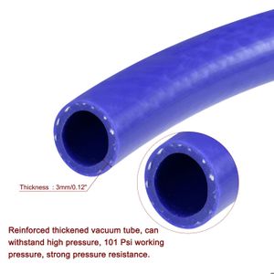 Sourcing Map Silicone Tuyau 1/8"(3mm) ID X 3/16"(5mm) OD 6.6pied(2m) Silicone Caoutchouc Tube Air Tuyau Tube Pour Pompe Transfert Noir