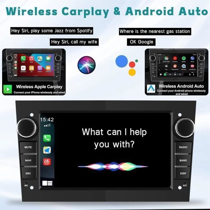 Autoradio Android 13 7" Pour Opel Corsa D/Astra H Etc. - Carplay/Android Auto Sans Fil, GPS, 2+64Go