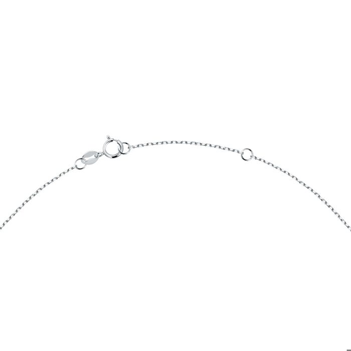 Collier CLEOR Or 375/1000 Blanc Diamant 40 cm Blanc
