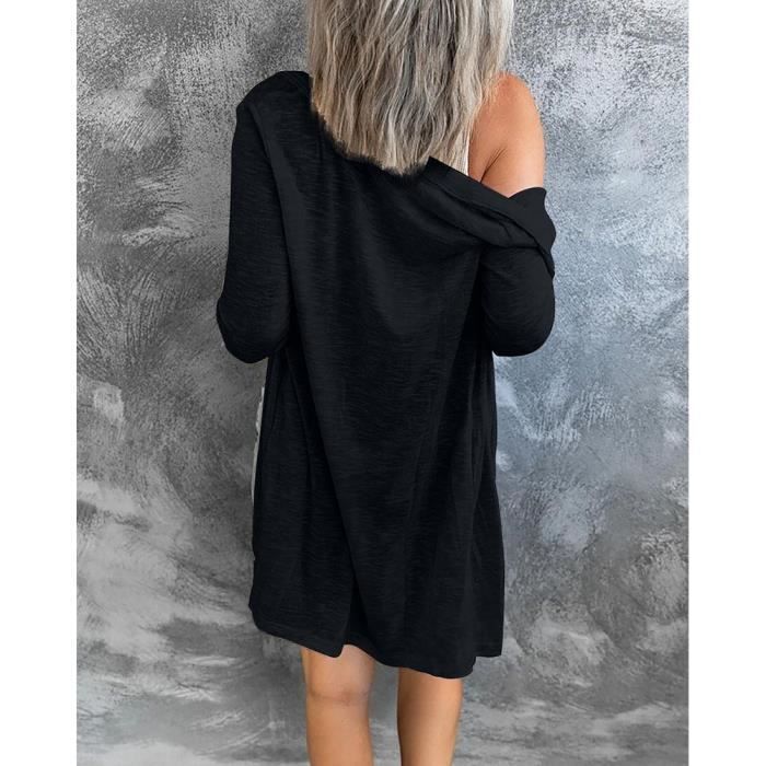 Gilet Tunique Femme TYQQU - Drapé Doux Ouvert Devant