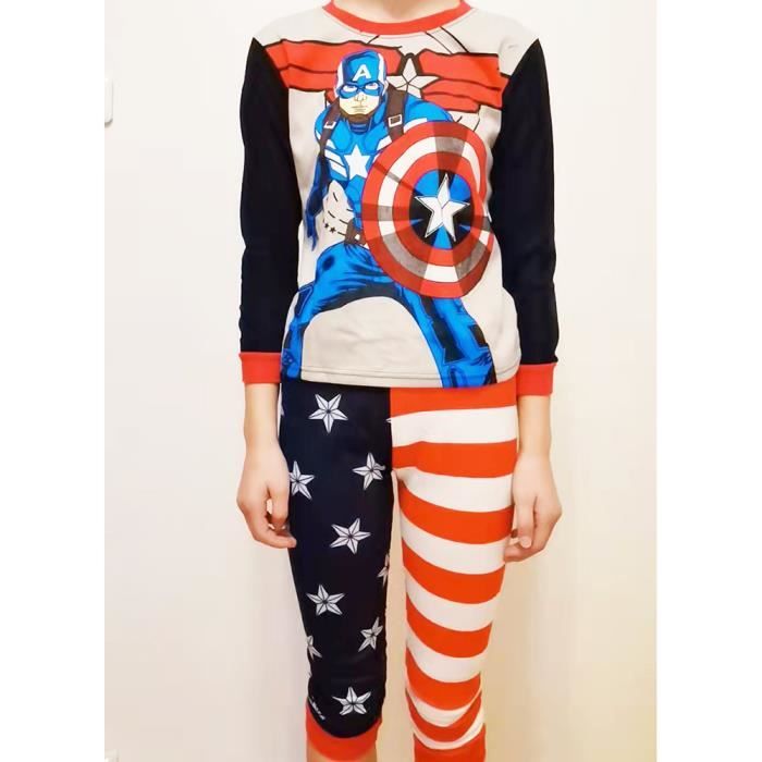 Pyjama garcon Marvel AVENGERS V tement de nuit shirt Manches