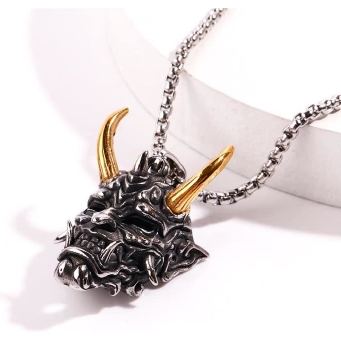 Collier Plastron Tête De Mort Gothique - Pendentif Argenté Et Vert, Neuf Avec étiquettes - Style Gothique