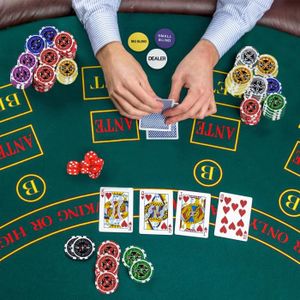 ETO- Dessus de table de poker pliable 10 joueurs Vert 208x106x3 cm