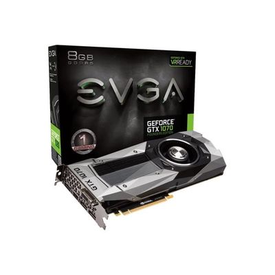 EVGA GeForce GTX 1070 Founders Edition carte graphique GF GTX 1070 8 Go GDDR5 PCIe 3.0 x16 DVI HDMI 3 x DisplayPort Cdiscount Informatique