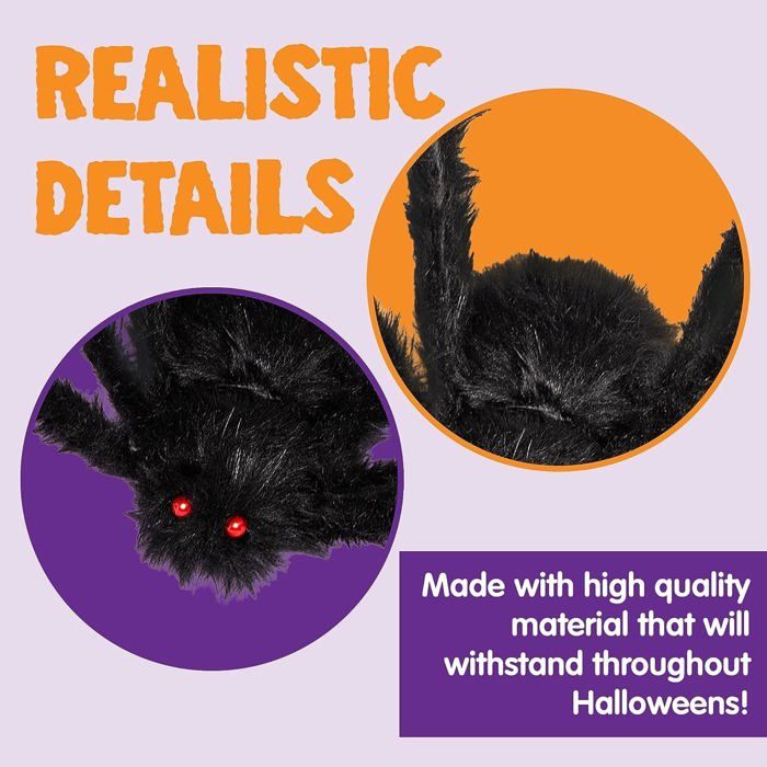 Kit Décoration Halloween - Banderole, Gaze Noire, Araignées, Ballons, Chauves-souris - Betensh - 5