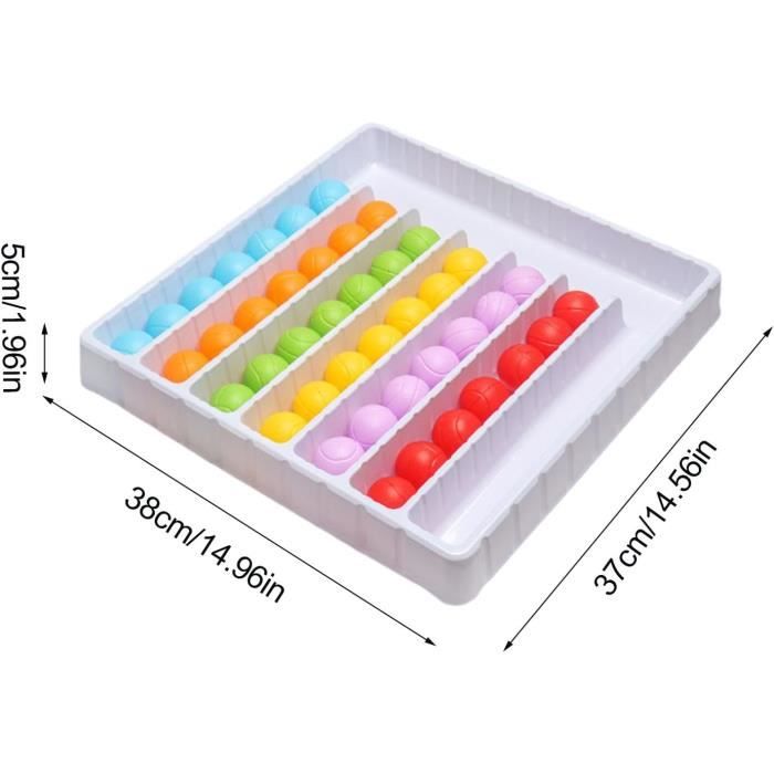 Jouet Sensoriel Fleur De Tri Montessori – Fidget Anti-Stress TDAH Anxiété – Balles Colorées Pressables