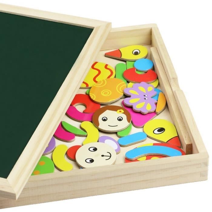 138Pcs Puzzles en Bois Magnétique, Puzzle Magnétique avec Tableau Noir et  Blanc, Jouet Educatif Enfant Fille Garçon - Cdiscount Jeux - Jouets