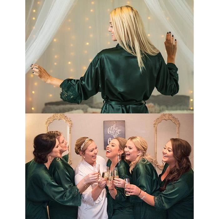 Peignoir vert femme sales