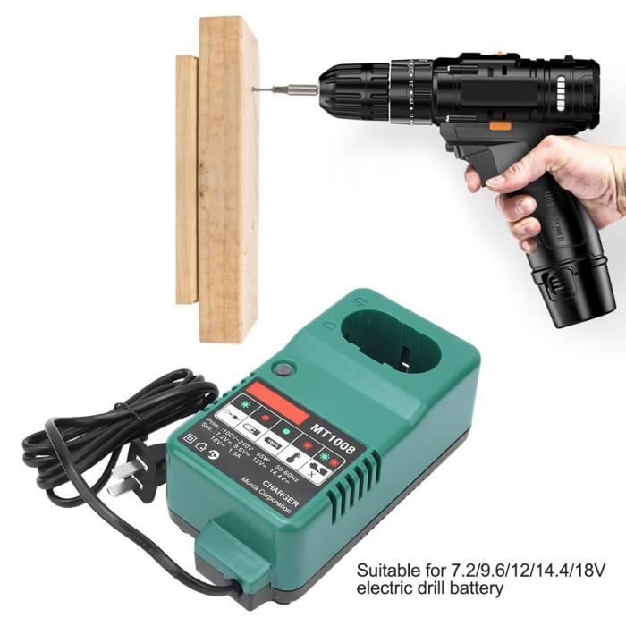 Chargeur De Batterie Lithium 12V Pour Perceuse/visseuse - Entrée 110-240V, Prise UE - Lot De 2 Chargeurs