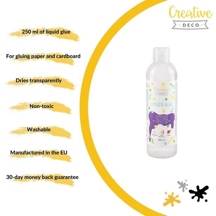 Creative Deco Colle Liquide pour Slime, 250 ml