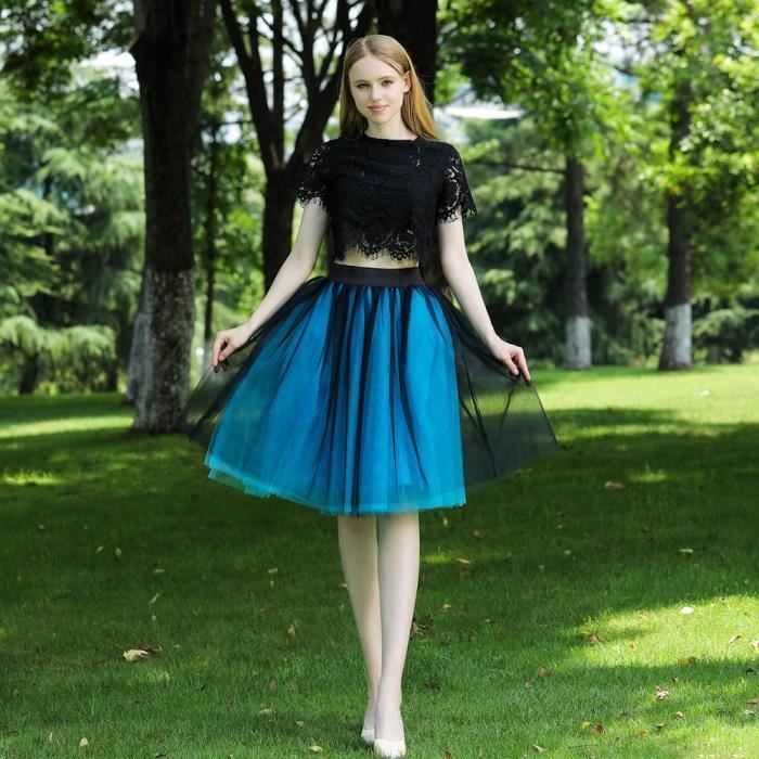 Jupe Jupe princesse en Tulle Midi 60cm 5 couches v tements la