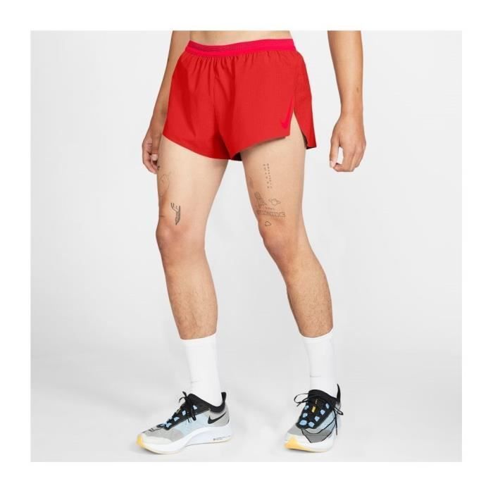 Short de Running NIKE Aeroswift 2IN Rouge Homme Adulte Respirant Rouge Cdiscount Sport
