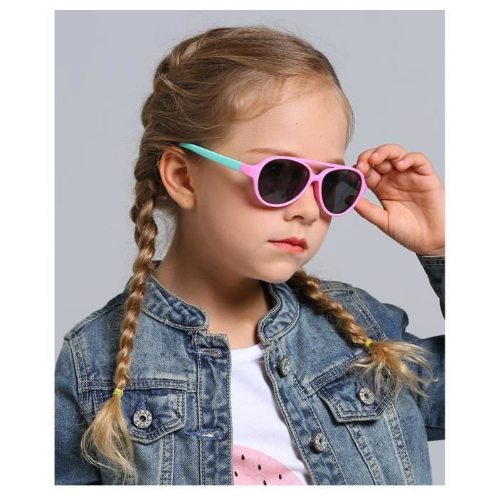 2 Pack Enfants Lunettes de soleil Filles Garcons Ultra Leger Flexible Cadre 3 12 Ans vert Achat Vente lunettes de soleil Fille Enfant Cdiscount
