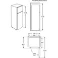 ELECTROLUX LTB1AF28U0 - Réfrigérateur congélateur haut - 281L (240+41) - Froid statique - L55,1cm x H 161cm - Inox-4