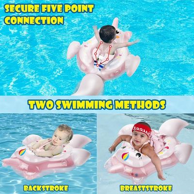 Bouee Bebe,Bébé Siège De Piscine avec Parasol SPF50+,Bouée de Natation Gonflable pour Bébéavec la Queue Flottante Amovible - Sport