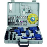 Kit outils pneumatiques HYUNDAI - clé à chocs, meuleuse, perceuse, burineur et accessoires