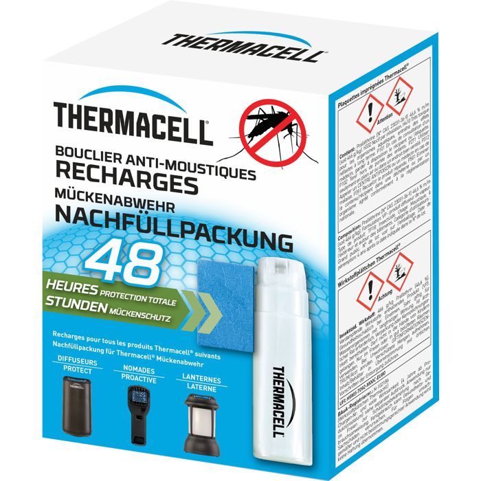 THERMACELL THRECHARG48N 12 plaquettes et 4 recharges gaz Jusqu'à