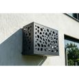 Casanoov cache clim & pompe à chaleur aneto sunny aluminium gris avec face inférieure - taille s