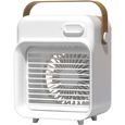 Mini climatiseur pratique,3 vitesse,Brouillard glacé,150 ml Grand réservoir d'eau,ilencieux (36 dB),Travail, famille Blanc