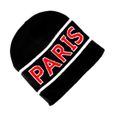 BONNET PARIS " NOIR " HOMME FEMME ENFANT FILLE GARCON No écharpe maillot fanion casquette drapeau ... -0