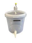 Seau fermentation 20 L, Blanc, Silplast, Complet avec barboteur, joint d' étanchéité et robinet, seau pour bière ou vin - La cave